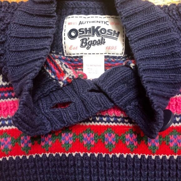 OshKosh Knit Sweater Capelet Size 12m - Picture 2 of 8